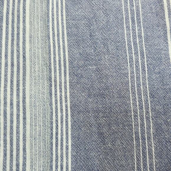 Old Navy Womens Sz 2X Plus Blue/White Linen Blend Stripe Pockets Ankle Pants - Picture 12 of 12